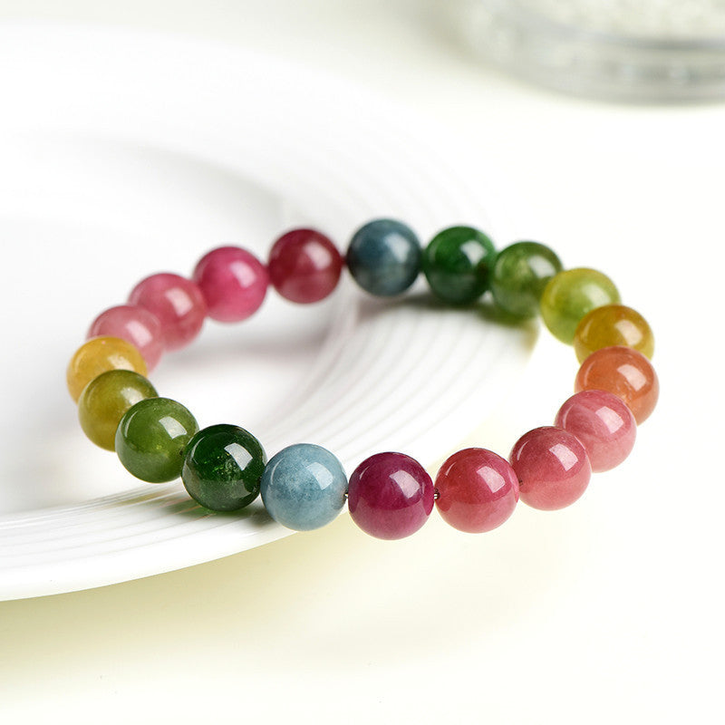 Grade 6A Rainbow Tourmaline Bracelet