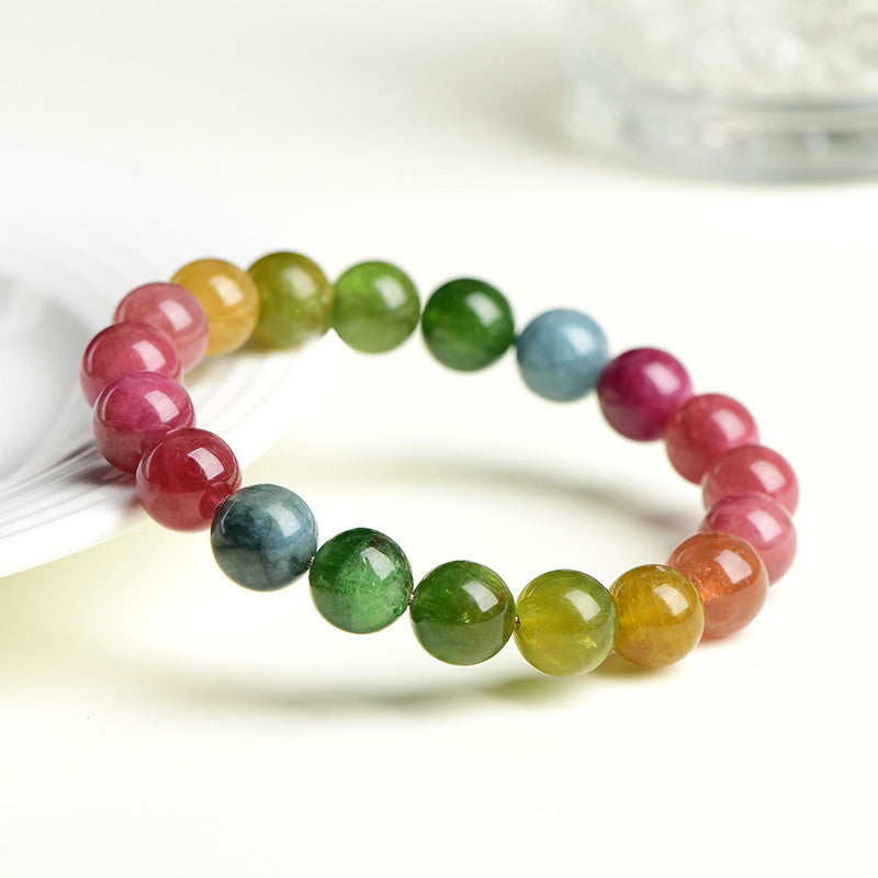 Grade 6A Rainbow Tourmaline Bracelet